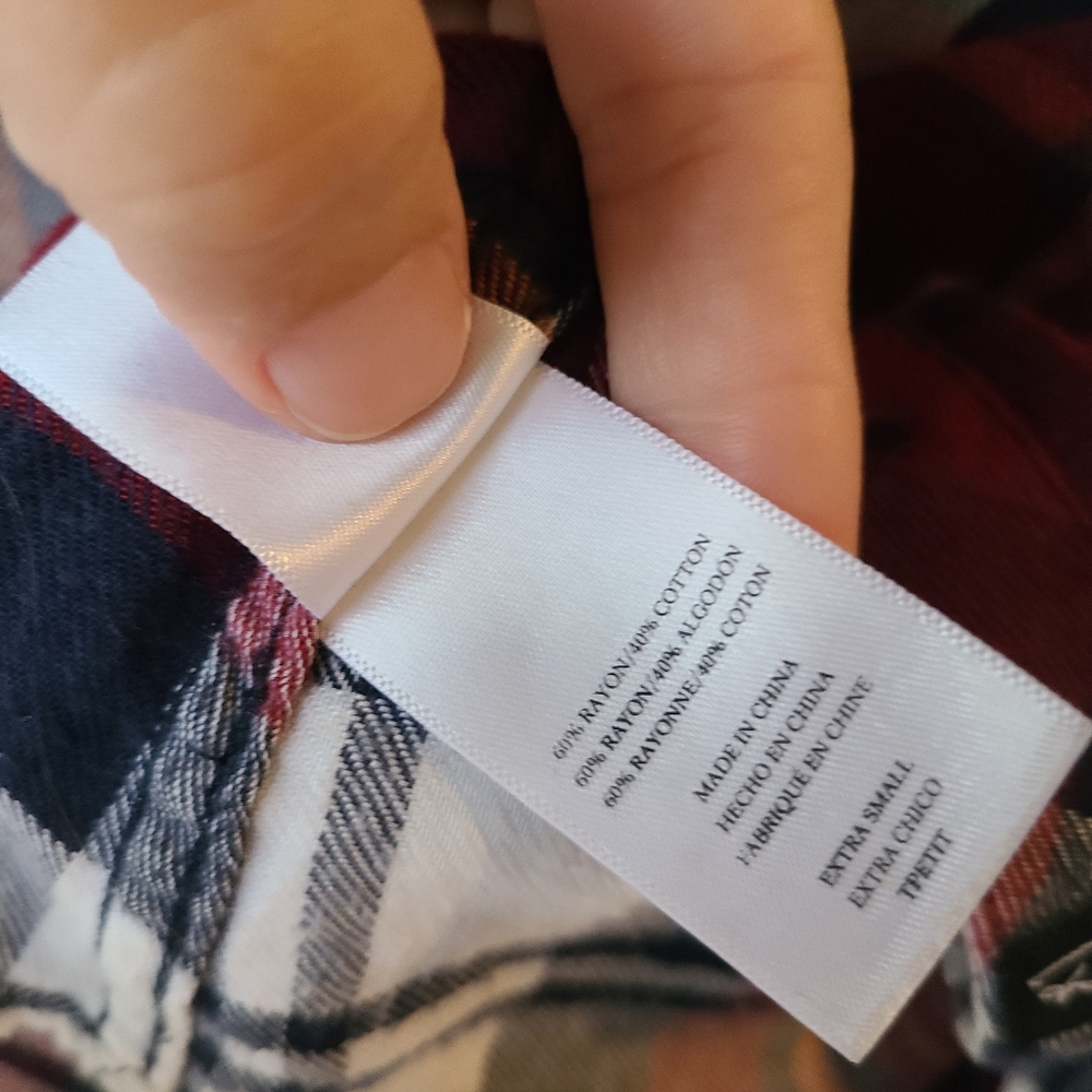 Rails Red Navy Plaid Button Down Flannel Shirt - image 5